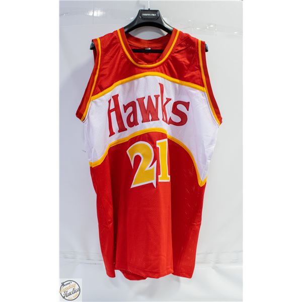 SIGNED JERSEY WITH COA DOMINIQUE WILKINS NBA
