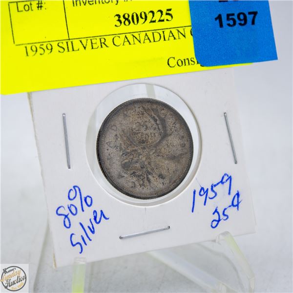 1959 SILVER CANADIAN QUARTER