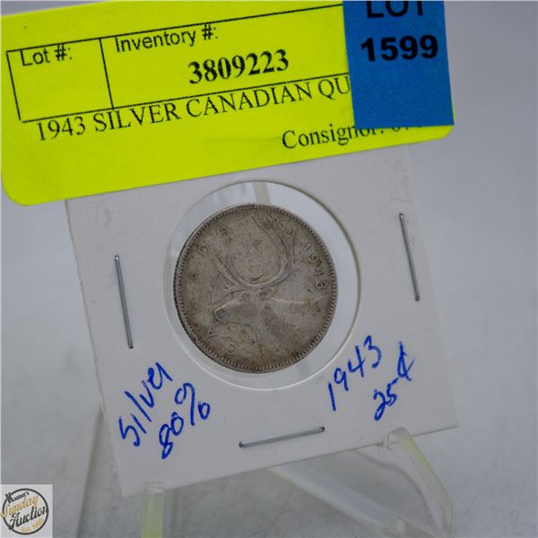 1943 SILVER CANADIAN QUARTER