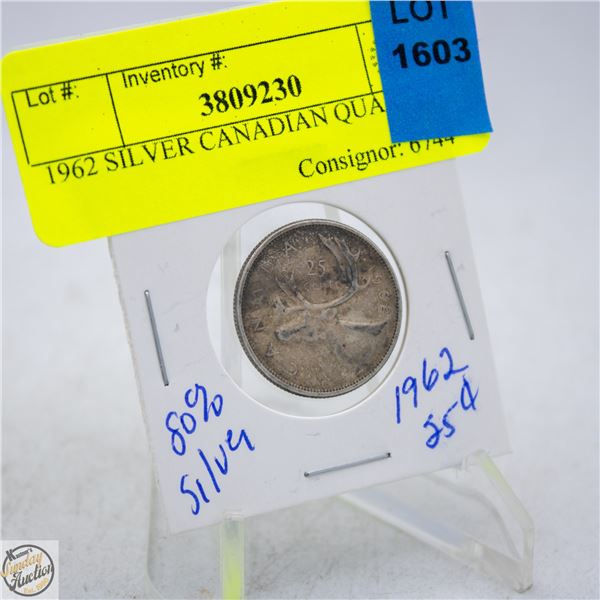 1962 SILVER CANADIAN QUARTER