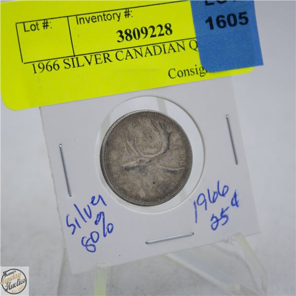 1966 SILVER CANADIAN QUARTER