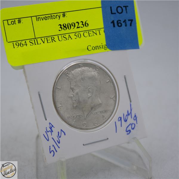 1964 SILVER USA 50 CENT COIN