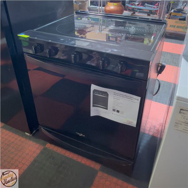 WHIRLPOOL 30" ELECTRIC STOVE SLIDE IN BLACK