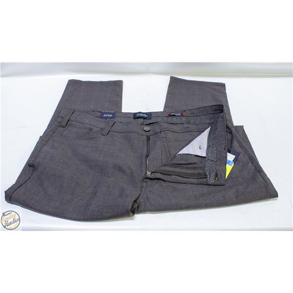 MENS SIZE 40X34 BROWN ELITE CHECK-COL. 34 HERITAGE