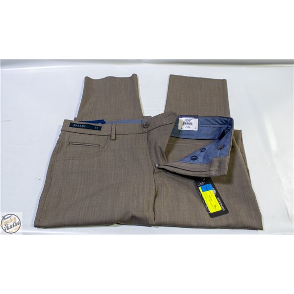 BALLIN 3D WOOL PERFORMANCE DRESS PANTS SZ 31