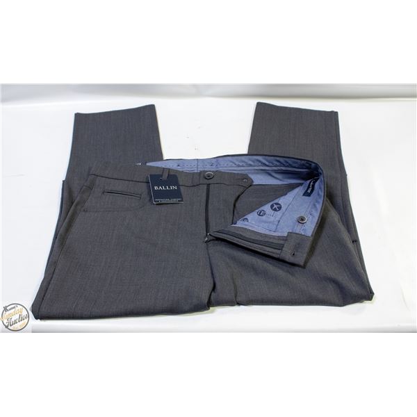 MENS SIZE 32 BALLIN DRESS PANTS CHARCOAL