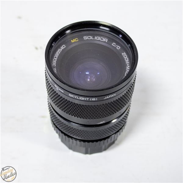 SOLIGOR 24-45MM F3.5-4.5 LENS W/HOYA 62MM SKYLIGHT