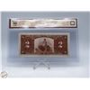 Image 2 : 1937 CANADA $2 BANKNOTE. GORDON-