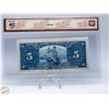 Image 2 : 1937 CANADA $5 BANKNOTE. COYNE-