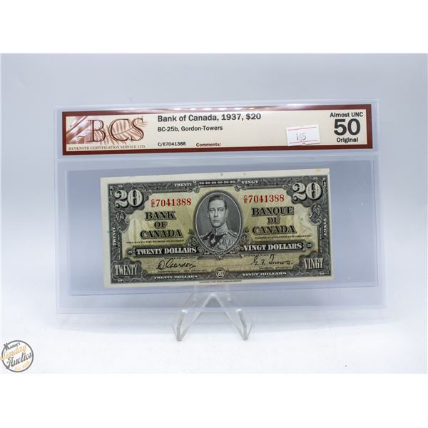 1937 CANADA $20 BANKNOTE.