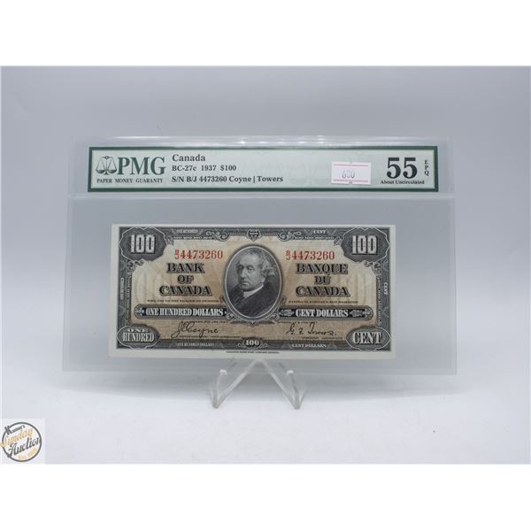 1937 CANADA $100 BANKNOTE.