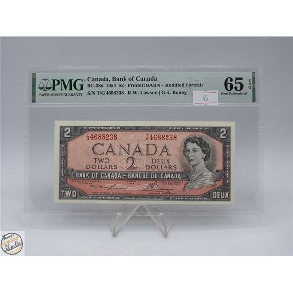 1954 MP CANADA $2 BANKNOTE.
