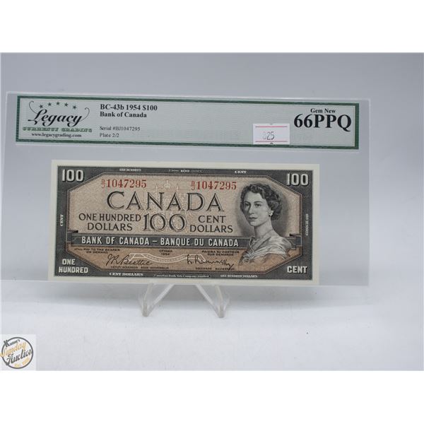 1954 MP CANADA $100 BANKNOTE.