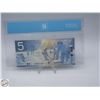 Image 2 : 2004 CANADA $5 BANKNOTE. JENKINS-DODGE.