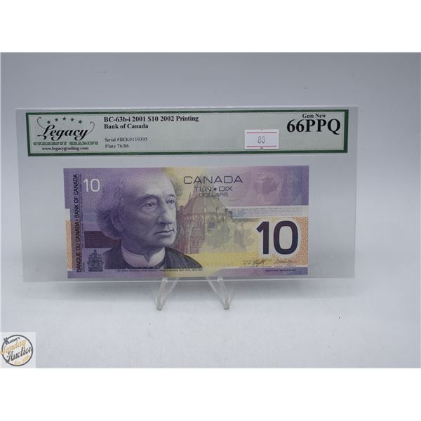 2001 CANADA $10 BANKNOTE. KNIGHT-DODGE.