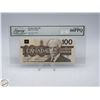 Image 1 : 1988 CANADA $100 BANKNOTE. KNIGHT