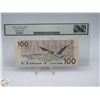 Image 2 : 1988 CANADA $100 BANKNOTE. KNIGHT