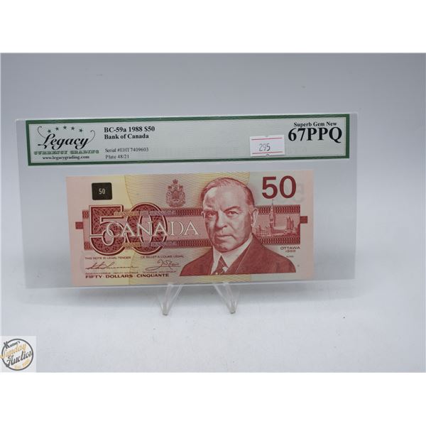 1988 CANADA $50 BANKNOTE. THIESSEN-CROW