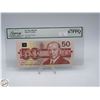 Image 1 : 1988 CANADA $50 BANKNOTE. THIESSEN-CROW