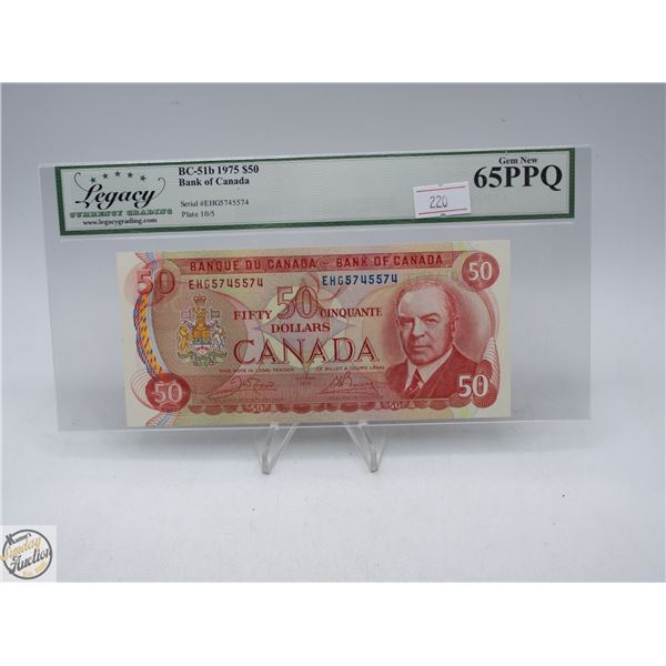 1975 CANADA $50 BANKNOTE. RCMP MUSICAL