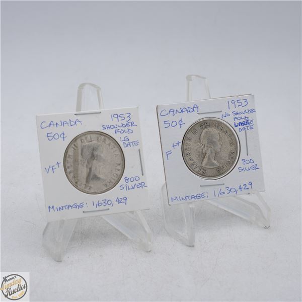 1953 SF LARGE DATE AND 1953 NSF LARGE DATE