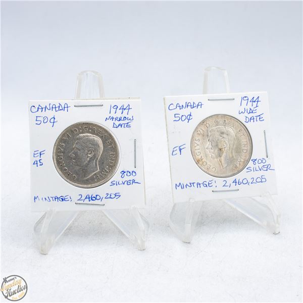 1944 WIDE DATE AND 1944 NARROW DATE