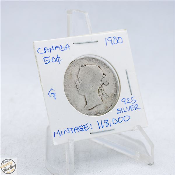 1900 CANADA 50 CENTS SILVER COIN. 925 SILVER