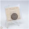Image 1 : 1892 OBVERSE 4 CANADA ONE CENT COIN.