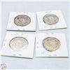 Image 2 : LOT OF 4 CANADA 50 CENTS SILVER COINS.