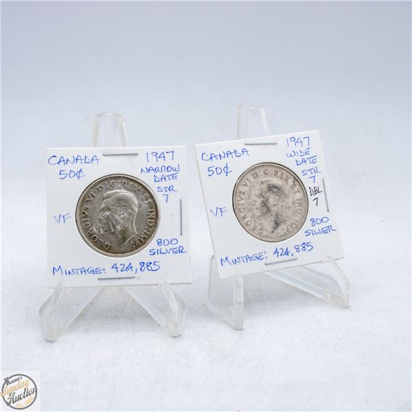 1947 S7 WIDE DATE. DOUBLE 7 AND 1947 S7