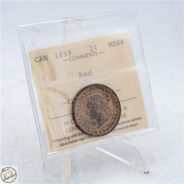 1899 CANADA ONE CENT COIN. MS64