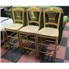 Image 1 : 3 WICKER BAR CHAIRS 41" TALL