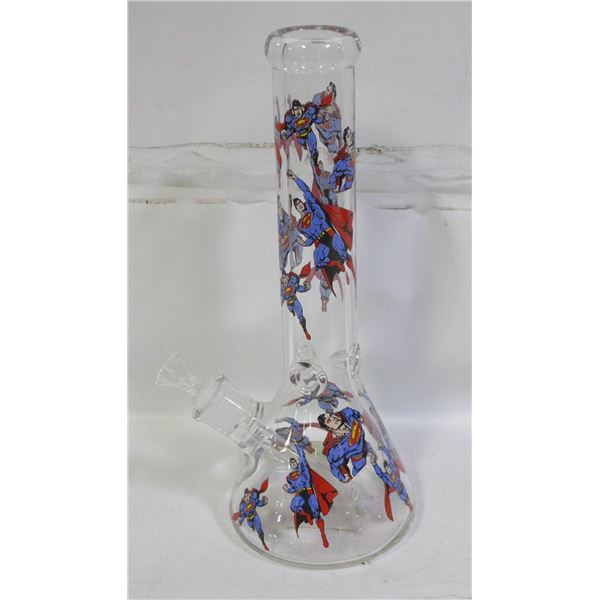 14" SUPERMAN BEAKER BONG WITH 14MM MALE BOWL PC
