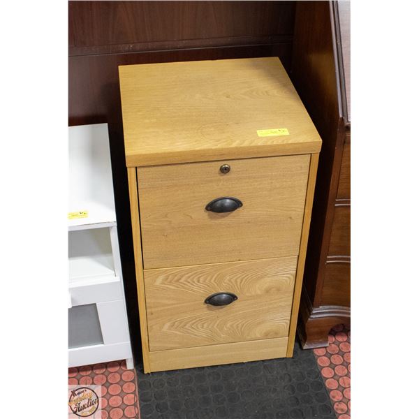 SOLID WOOD 2-DRAWER FILE CABINET -