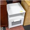 Image 1 : WHITE SIDE TABLE WITH LARGE DRAWER AND