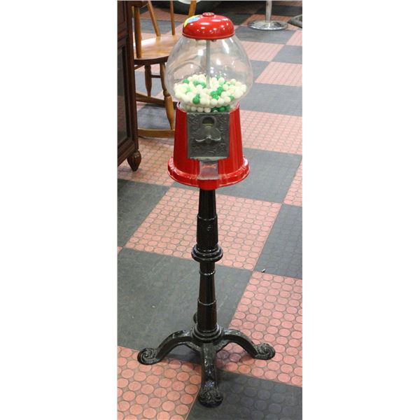 VINTAGE CONTINENTAL GUM BALL MACHINE 37"