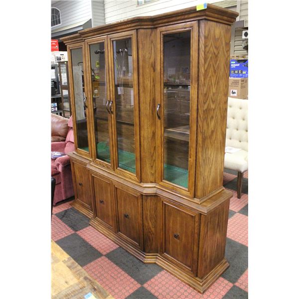 CHINA CABINET H-74.5" W-17.5" L-76"