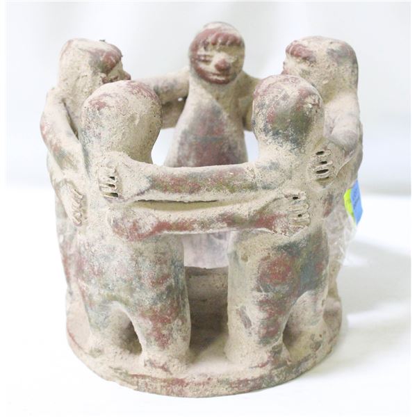 VINTAGE AZTEC/MAYAN CIRCLE OF FRIENDS TERRACOTTA