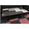 Image 1 : STONE TOP COFFEE TABLE