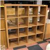 Image 1 : BROWN 16 CUBE SHELF 59"X15.5"X59"