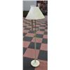Image 1 : TALL WHITE CANDLE STICK FLOOR LAMP H-61"