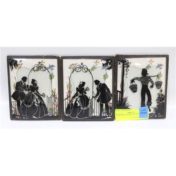 3 VINTAGE SILHOUTTE PICTURES