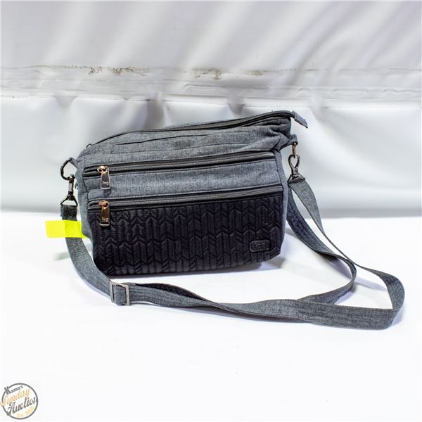 LUG SLIDER CROSS BODY BAG GREY/BLK ESTATE