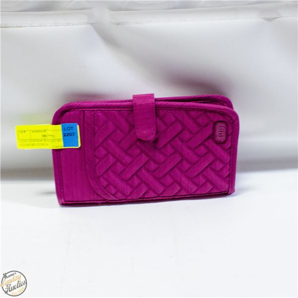 LUG TANDEM WALLET BUTTON CLOSURE FUSCIA