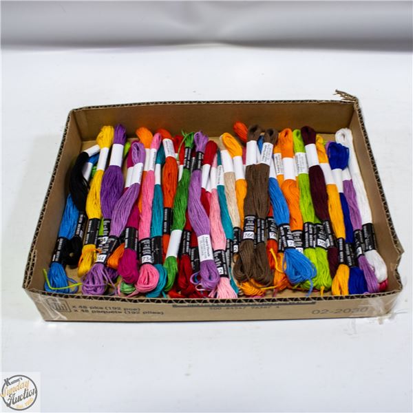 FLAT OF EMBROIDERY FLOSS SKEINS