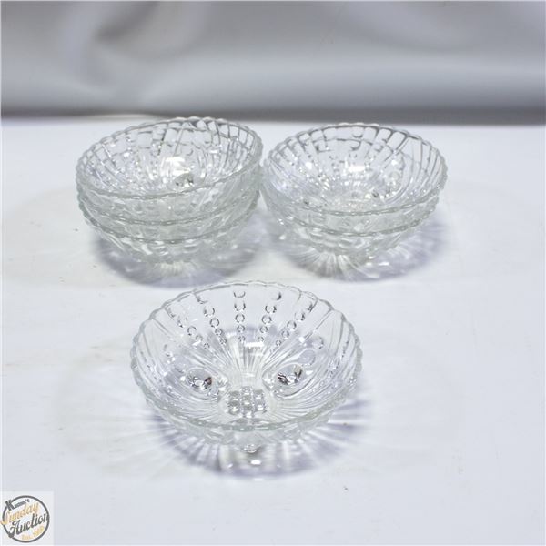 VTG. 6 ANCHOR HACKING DESSERT BOWLS