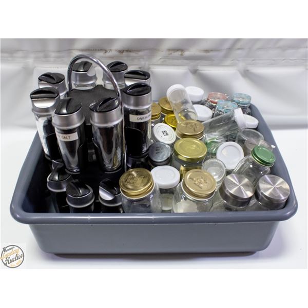 LOT OF SMALL JARS