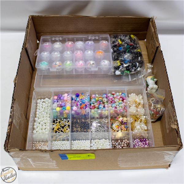 ASSORT. BEADS, HOLOGRAPHIC FLAKES &