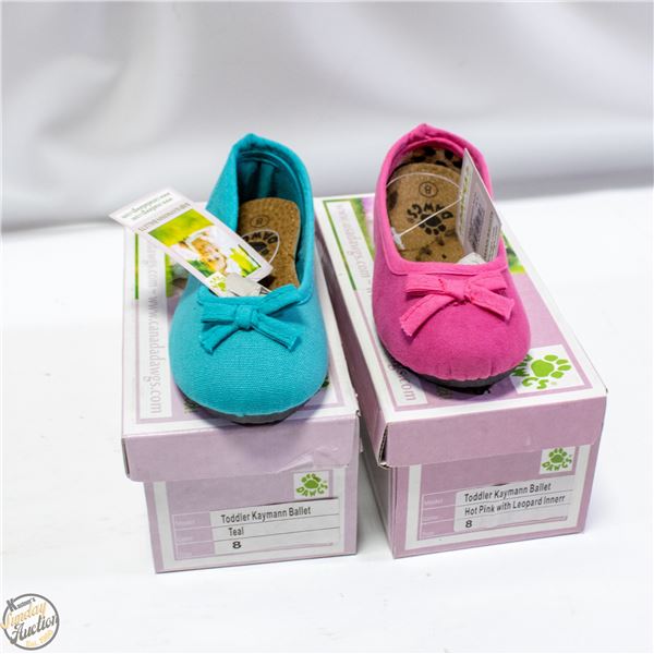 2 PRS DAWGS DRESS SHOES GIRLS SIZE 8