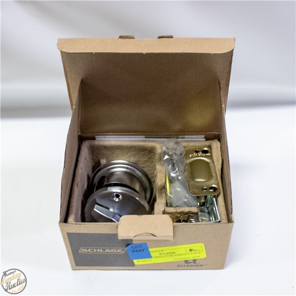 SCHLAGE SINGLE DEADBOLT LOCK W KEYS
